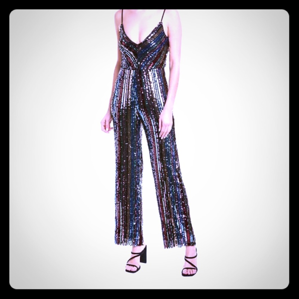 BEBE Sequin Jumpsuit
